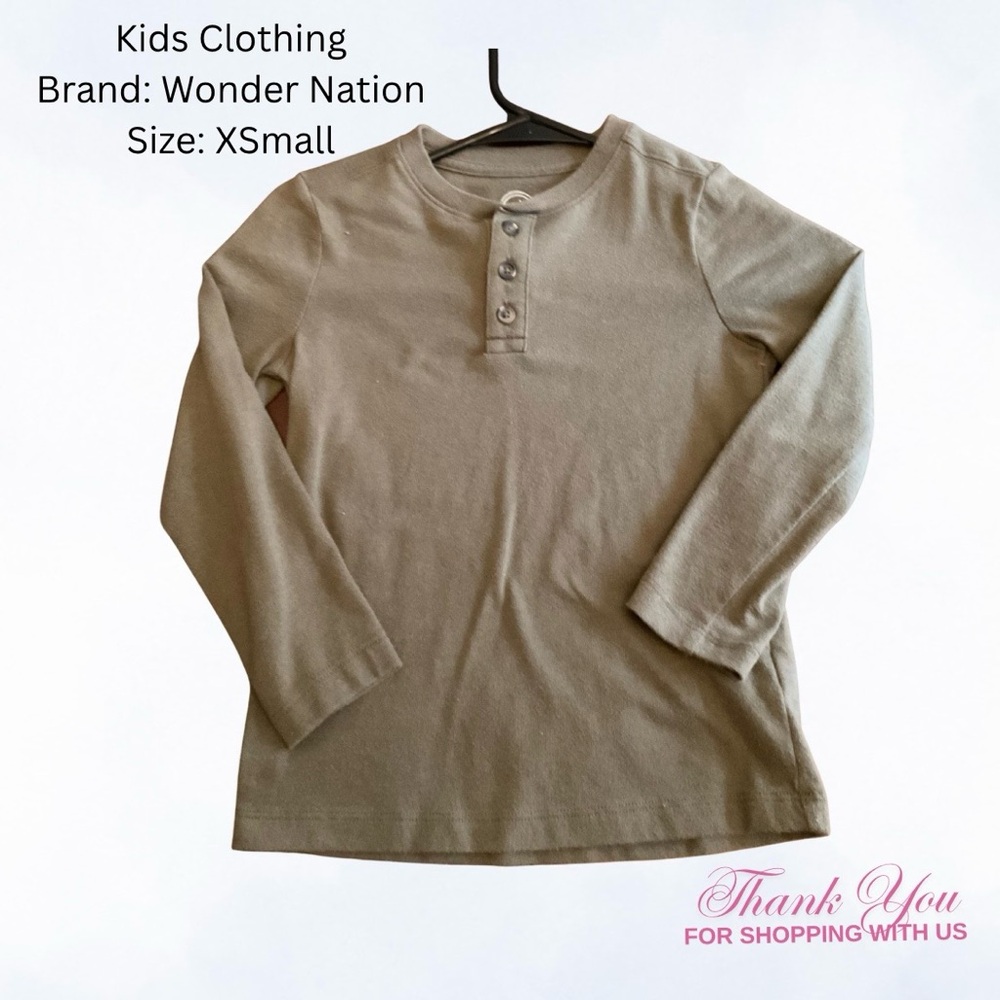 Wonder Nation Olive Henley Top